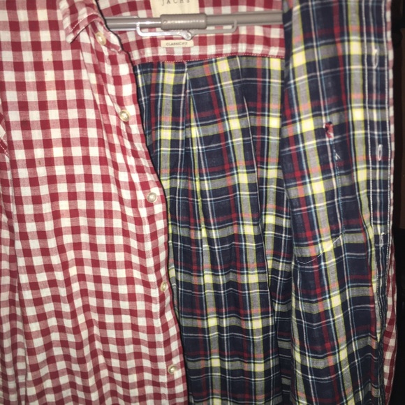 Gingham button down men’s Jach’s shirt size L - Picture 4 of 5